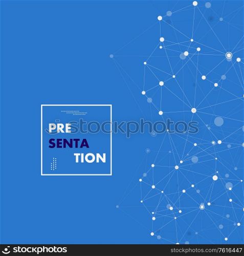 Abstract connecting dots and lines for science and technology background. Vector illustration.. Abstract connecting dots and lines for science and technology background. Vector illustration