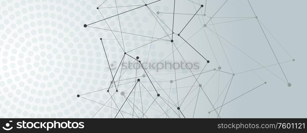 Abstract connecting dots and lines. Vector polygonal science and technology background.. Abstract connecting dots and lines. Vector polygonal science and technology background