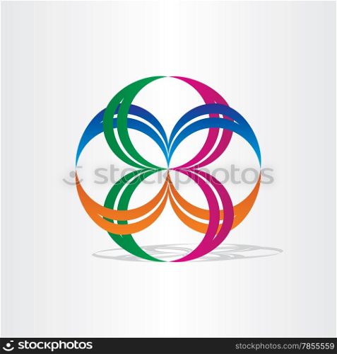 abstract connection icon design network icon element