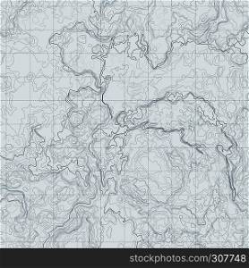 Abstract contour map with different relief. Topographic vector illustration for navigation. Map line navigation, topography geographic terrain map. Abstract contour map with different relief. Topographic vector illustration for navigation