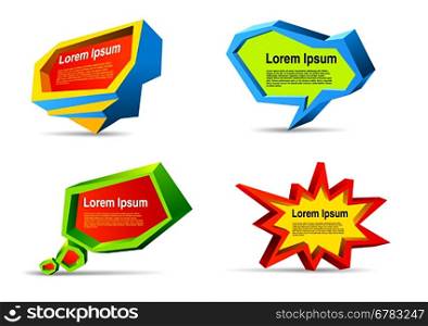 Abstract copyspace design in different colors