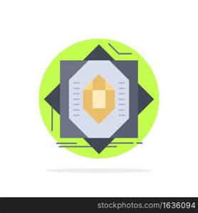 Abstract, core, fabrication, formation, forming Flat Color Icon Vector