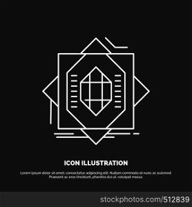 Abstract, core, fabrication, formation, forming Icon. Line vector symbol for UI and UX, website or mobile application. Vector EPS10 Abstract Template background