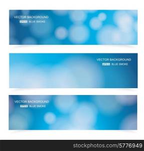Abstract cover blue background, vector banners set.