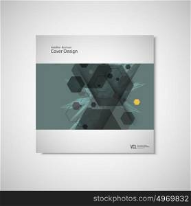 Abstract cover design, business brochure template layout, annual report, booklet or book in A4. Hexagonal geometric creative shapes. Abstract cover design, business brochure template layout, annual report, booklet or book in A4. Hexagonal geometric creative shapes.