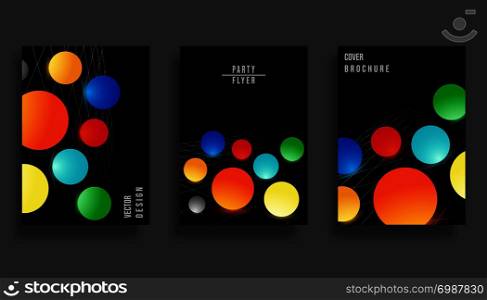 Abstract cover design. Colorful gradient spheres background for the banner, flyer, poster, brochure or other printing products. Vector illustration.. Abstract cover design. Colorful gradient spheres background