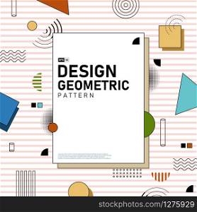 Abstract cover design of geometric pattern artwork background. Use for ad, poster, artwork, template design, annual, card. illustration vector eps10