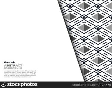 Abstract cover sheet of blue stripe line pattern square geometric background, vector eps10