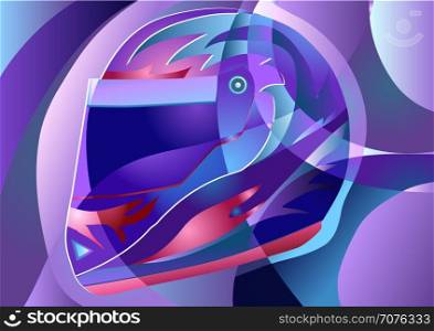 abstract crash helmeton multicolor background background