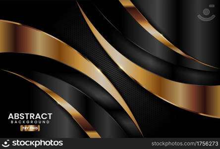 Abstract Creative Black and Gold Combination Background Design. Modern Background Design Illustration. Graphic Design Element.