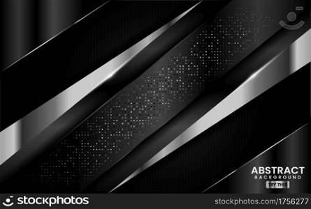 Abstract Creative Black and Silver Combination Background Design. Modern Background Design Illustration. Graphic Design Element.