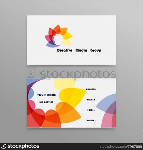 Abstract Creative Business Cards Design Template. Vector illustration