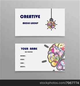 Abstract Creative Business Cards Design Template. Vector illustration