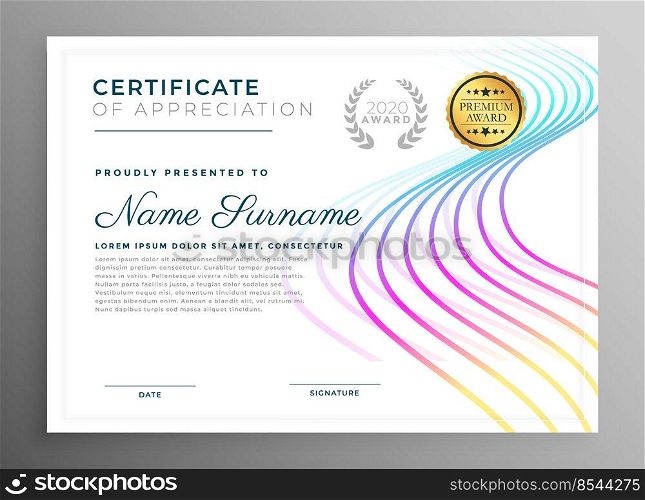 abstract creative certificate template design