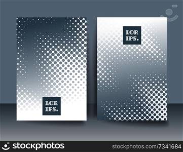 Abstract creative concept art style blank, layout template with and isolated dots background. Banner and card design, vector illustration halftone cover design.