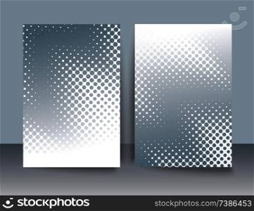 Abstract creative concept art style blank, layout template with and isolated dots background. Banner and card design, vector illustration halftone cover design.