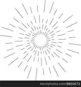 Abstract creative concept icon of sunbursts vector image