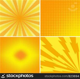 Abstract creative concept vector comics pop art style blank layout template with rays and dots pattern on background. For Web and Mobile Applications, illustration template design