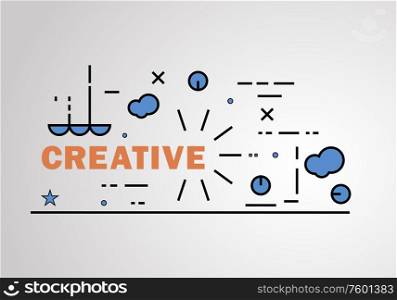 Abstract creative design for your advertisement and web design and modern graphics. Modern typography creative design in geometrical style