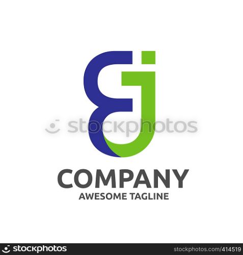 Abstract creative Letter ej Logo Design Vector isolated on white.