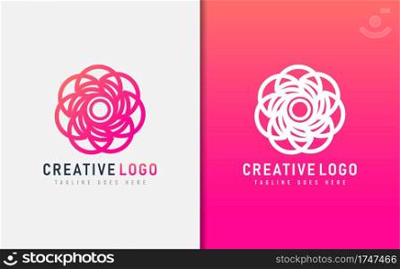 Abstract Creative Logo Design Based From Circular Round Lines. Geometric Colorful Lines Symbol. Vector Logo Illustration. Graphic Design Element.