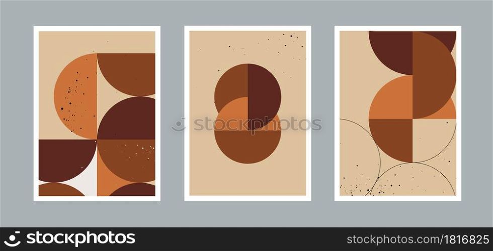 Abstract creative minimal artistic and circle geometric arts modern background with different shapes for wall decoration, postcard, banner or brochure cover. Vector design