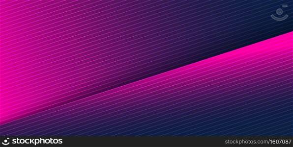 Abstract creative modern background blue and pink gradient color geometric triangle paper cut layer with shadow. Vector illustration