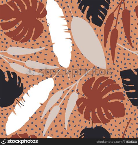 Abstract creative tropical seamless pattern on background. Vector illustration. Abstract creative tropical seamless pattern on background.