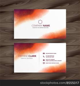 abstract creative watercolor business card
