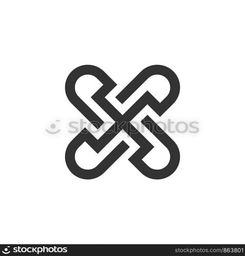Abstract Cross Decorative Logo Template Illustration Design. Vector EPS 10.