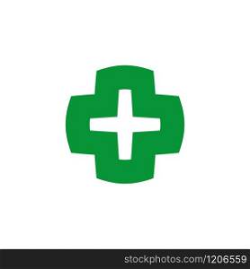 Abstract cross logo template related to medical clinic, pharmaceutical or hospital