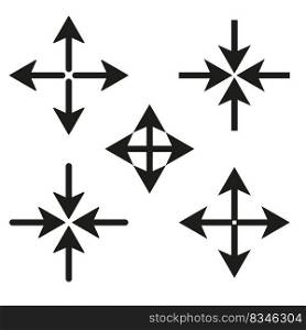 Abstract crosses arrows for concept design. Flat character. Vector illustration. Stock image. EPS 10.. Abstract crosses arrows for concept design. Flat character. Vector illustration. Stock image. 