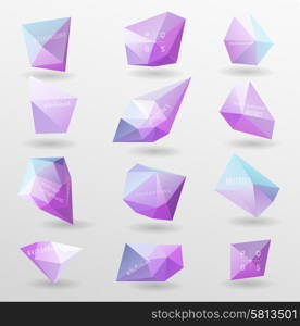 abstract crystal color Label, bubble , can be used for website, info-graphics, banner.