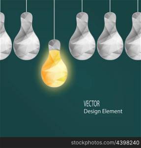 Abstract Crystal Electrical Bulbs Concept Idea