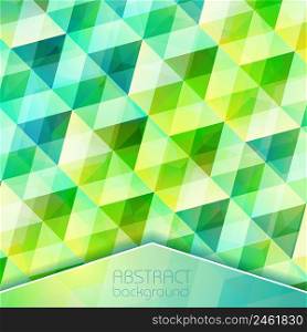 Abstract crystal grid background with triangular geometric glass colorful shapes in mosaic style vector illustration. Abstract Crystal Grid Background