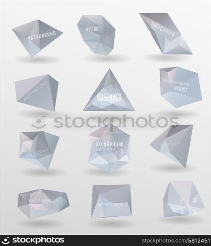 abstract crystal Label, modern bubble , can be used for website, info-graphics, banner.