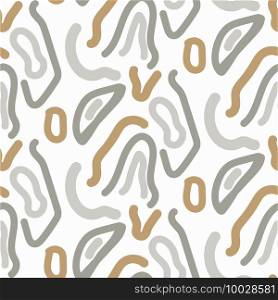 Abstract curled strokes shapes seamless pattern. Background for paper wrap, textile, package and print vector design.. Abstract curled strokes shapes seamless pattern. Background for paper wrap, textile, package and print design.