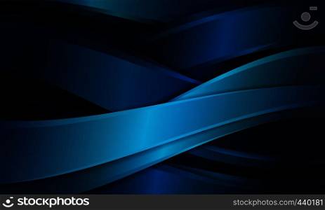 Abstract curve shape blue background cross pattern with light and shadow, copy space design for banner, wallpaper, presentation