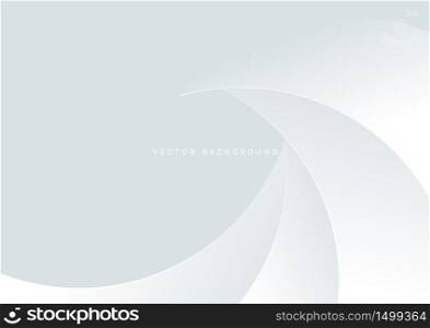 Abstract curve white overlap on white background.You can use for template brochure design. poster, banner web, flyer, etc. Vector illustration