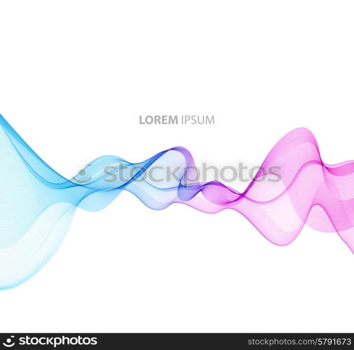 Abstract curved lines background. Template brochure design. Vector Abstract blue curved lines background. Template brochure design