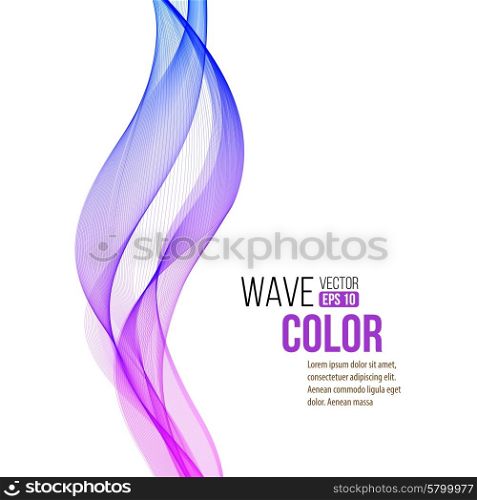 Abstract curved lines background. Template brochure design. Vector Abstract color curved lines background. Template brochure design. Smoke lines EPS 10