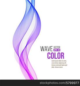 Abstract curved lines background. Template brochure design. Vector Abstract color curved lines background. Template brochure design. Smoke lines EPS 10