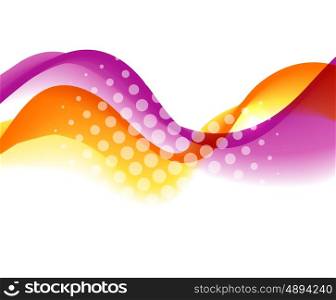 Abstract curved lines background. Template brochure design. Vector Abstract curved lines background. Template brochure design. Orange and purple wave
