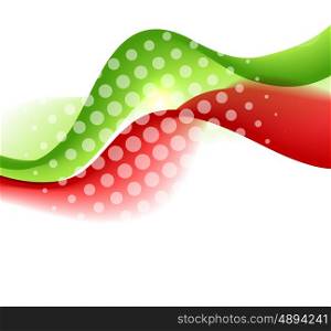 Abstract curved lines background. Template brochure design. Vector Abstract curved lines background. Template brochure design. Green and red wave