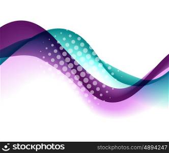 Abstract curved lines background. Template brochure design. Vector Abstract curved lines background. Template brochure design. Turquoise and purple wave