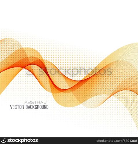 Abstract curved lines background. Template brochure design. Vector Abstract orange curved lines background. Template brochure design