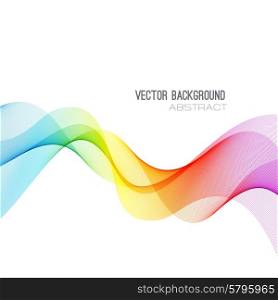 Abstract curved lines background. Template brochure design. Vector Abstract spectrum curved lines background. Brochure design. Colorful wave
