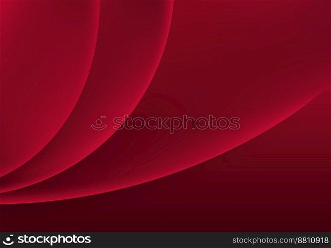 Abstract curved shapes overlapping paper style red background and texture. You can use for chinese new year backdrop, valentine card, presentation, poster, banner, etc. Vector illustration