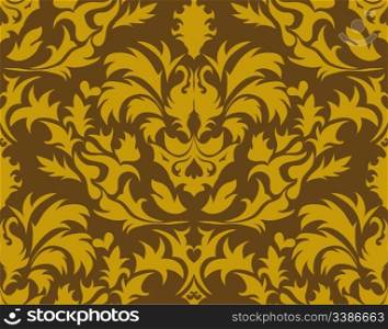 Abstract damask seamless vector background for design use