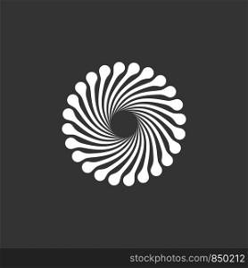 Abstract Dandelion Flower Circle Logo Template Illustration Design. Vector EPS 10.